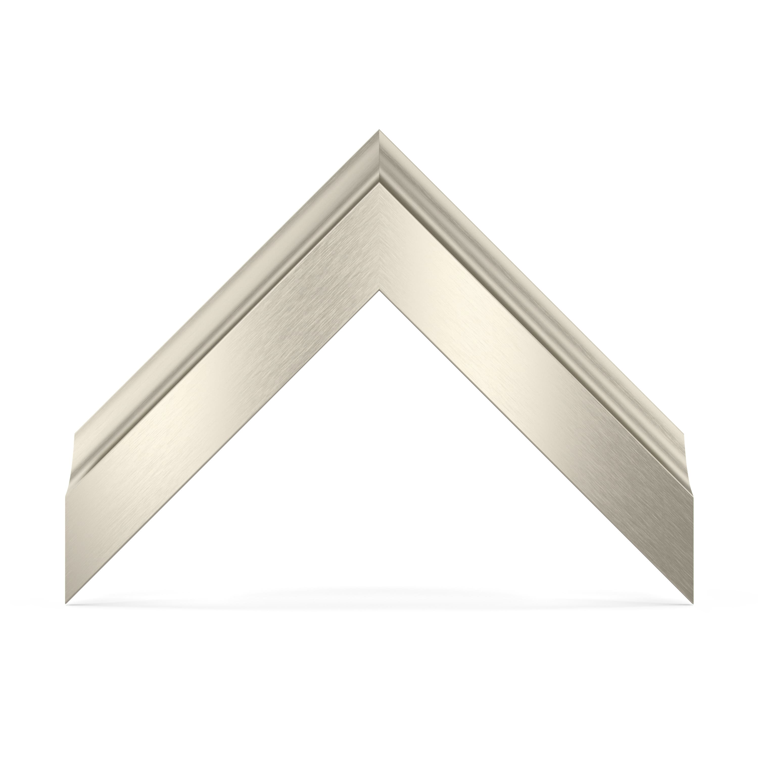 Alt View 11. Deco TV Frames - Alloy Scoop Bezel for Samsung The Frame TV - 55" - German Silver.