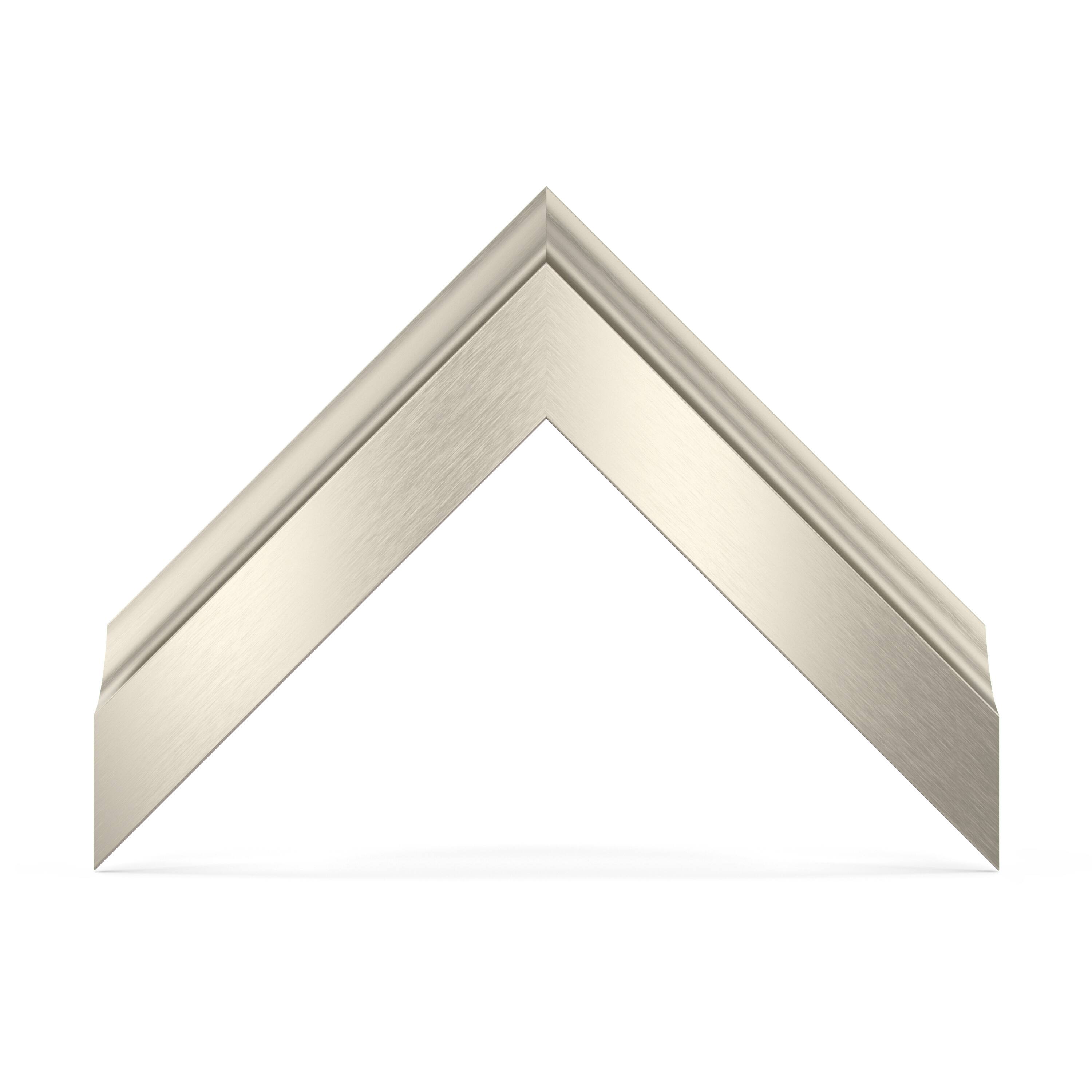 Alt View 11. Deco TV Frames - Alloy Scoop Bezel for Samsung The Frame TV - 55" - German Silver.