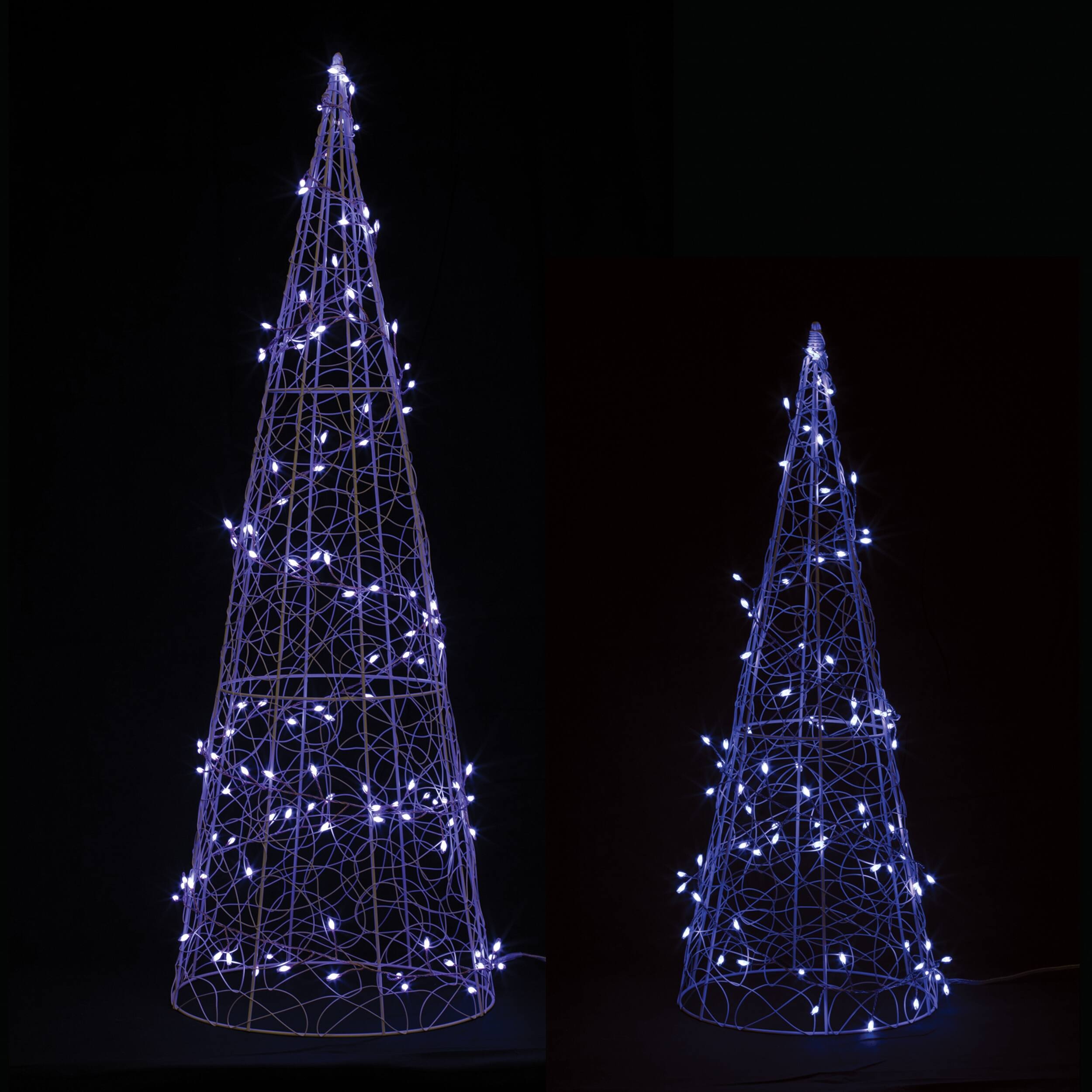 Alt View 4. BreeBe - Multicolor LED Tree (Set of 2) - White, Multicolor.