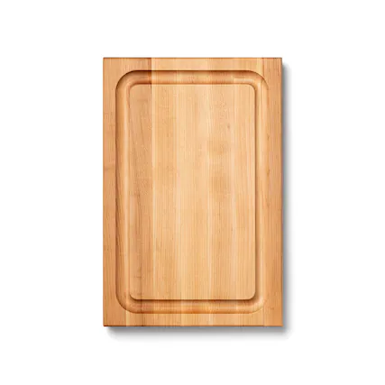 Front. John Boos - John Boos BBQ Collection Reversible Wood Cutting Board w/Juice Groove, Maple - Maple Wood.