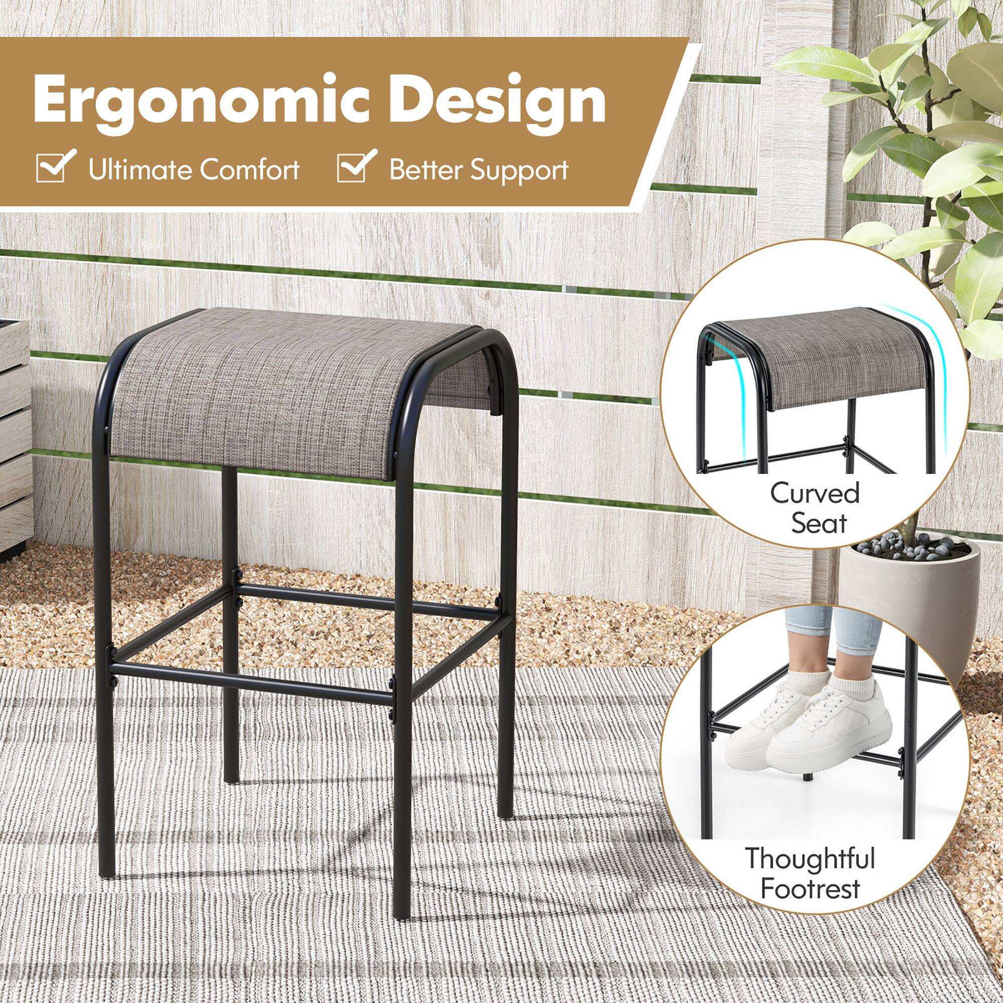 Ergonomic Design, Ultimate Comfort, Better Support, Curved Seat, Thoughtful Footrest