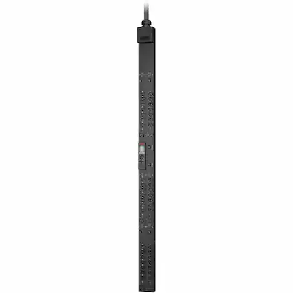 Front. APC - APC NetShelter Switched Rack PDU, 9K series, 0U, 17.3kW, 208V, 42 C13 and C15, 6 C19 and C21 outlets - Switched - IEC - Black.