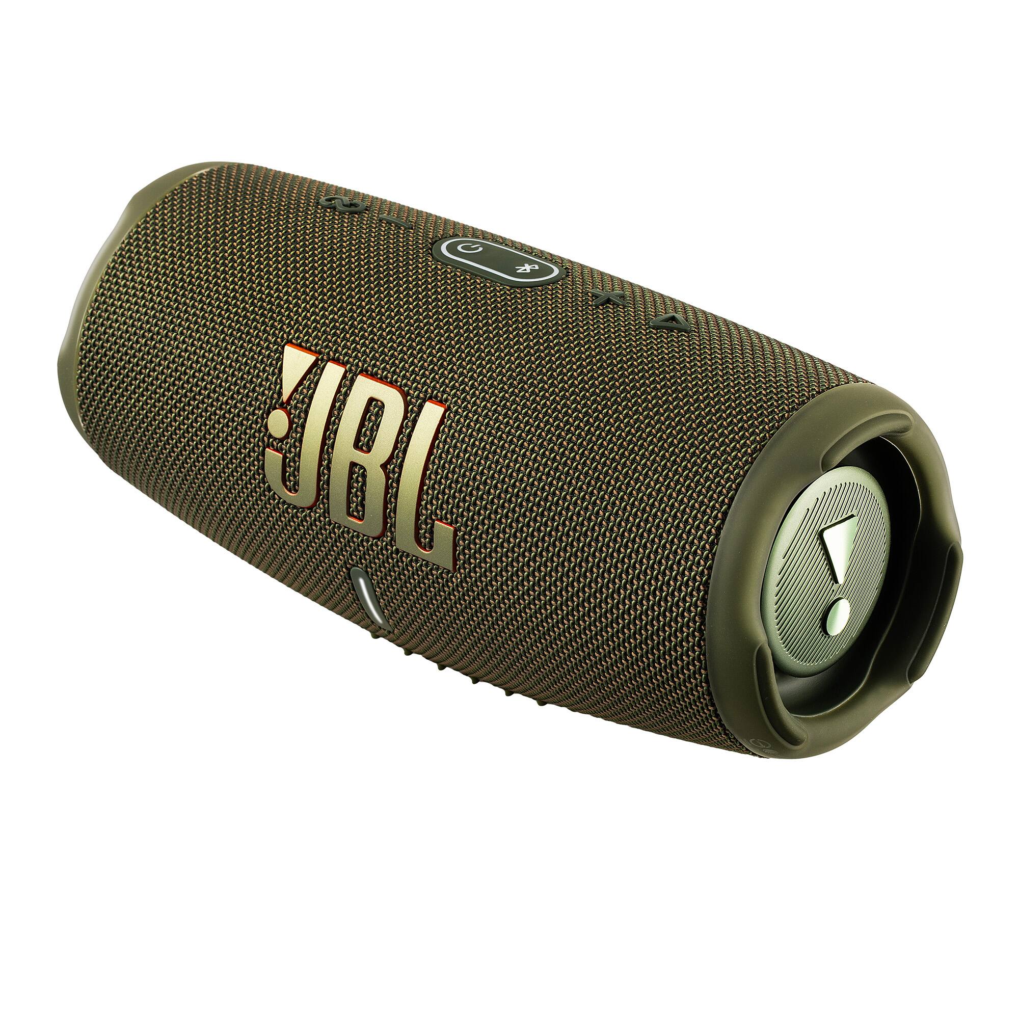 Back. JBL - JBL Charge 5 Portable Wireless Bluetooth Speaker with IP67 Waterproof with Case (Green) - Green.