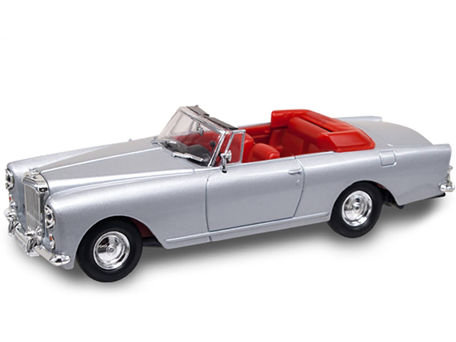 Alt View 1. Road Signature - 1961 Bentley Continental S2 Park Ward DHC Convertible Silver 1/43 Diecast Car Model by Road Signature.