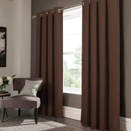 RT Designers Collection - Anchorage Blackout Grommet Curtain Panel 54" x 84" - Chocolate