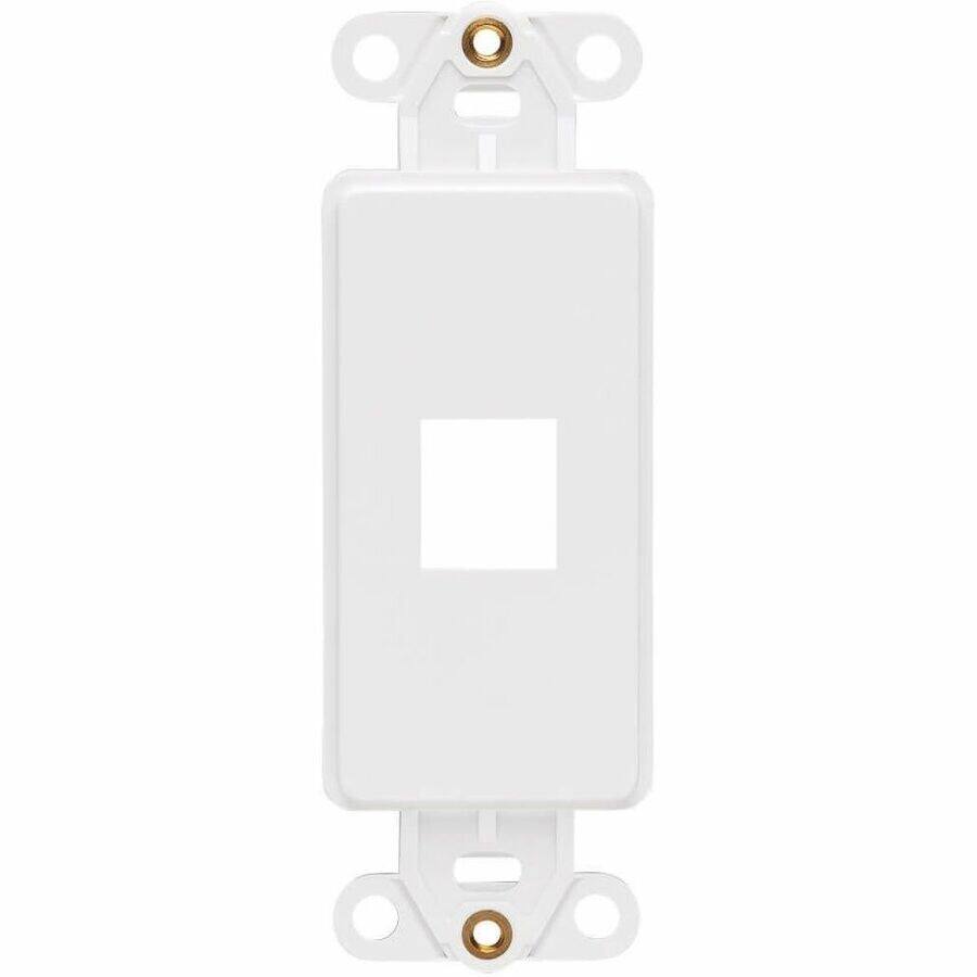 Alt View 3. Tripp Lite - Eaton Tripp Lite Series Center Plate Insert, Decora Style - Vertical, 1 Port, TAA - 1 x Total Number of Socket(s) - White.