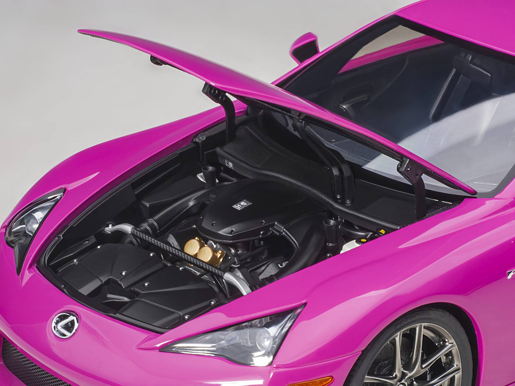 Alt View 2. Autoart - Lexus LFA Passionate Pink 1/18 Model Car by Autoart.