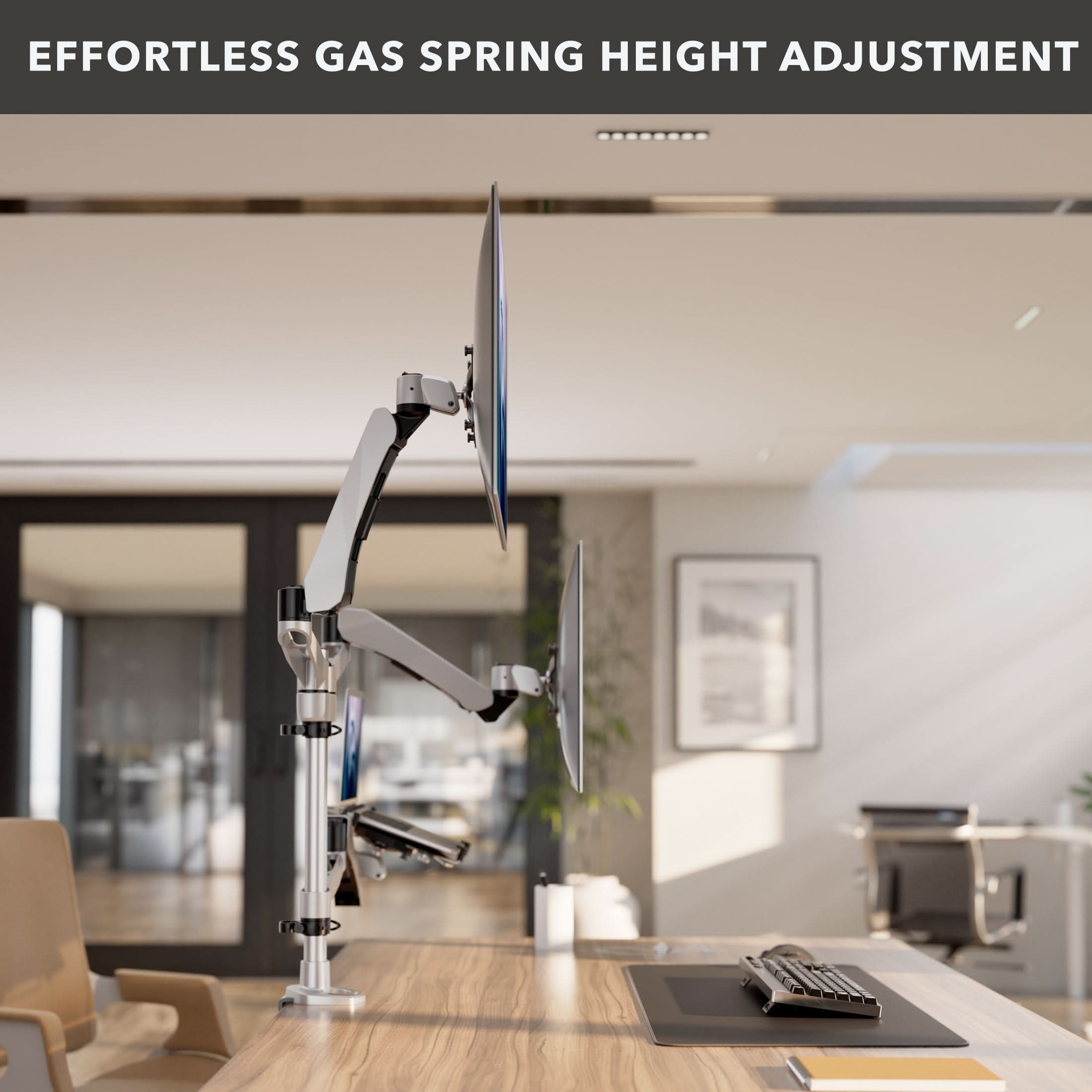 EFFORTLESS GAS SPRING HEIGHT ADJUSTMENT