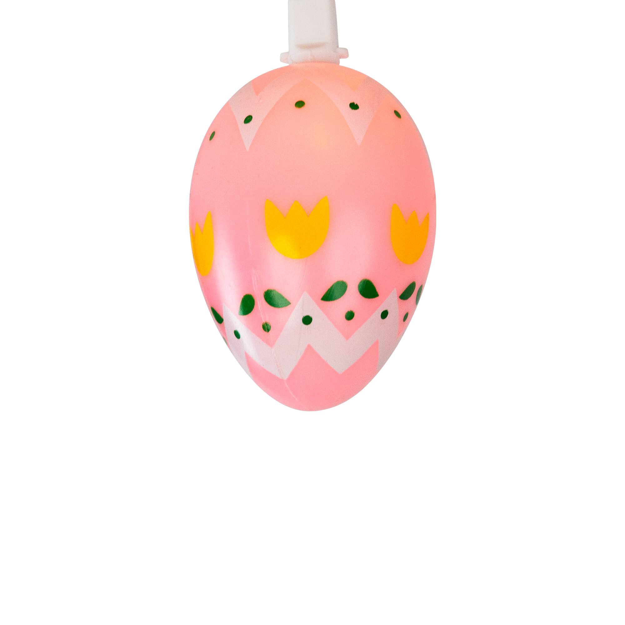 Alt View 7. Northlight - 10-Count Pastel Multi-Color Easter Egg String Light Set, 7.25ft White Wire - Pink.