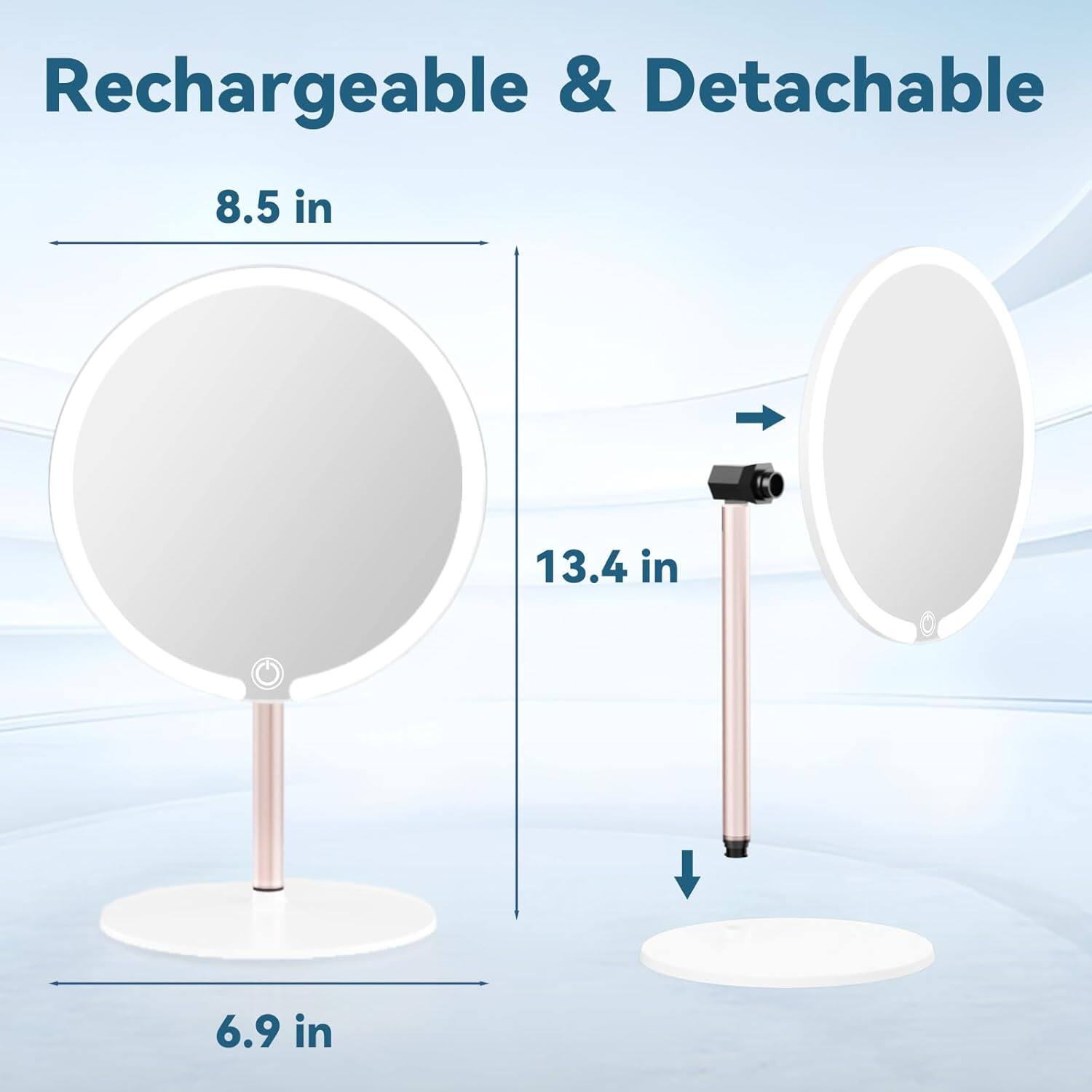 Rechargeable & Detachable

8.5 in

13.4 in

6.9 in