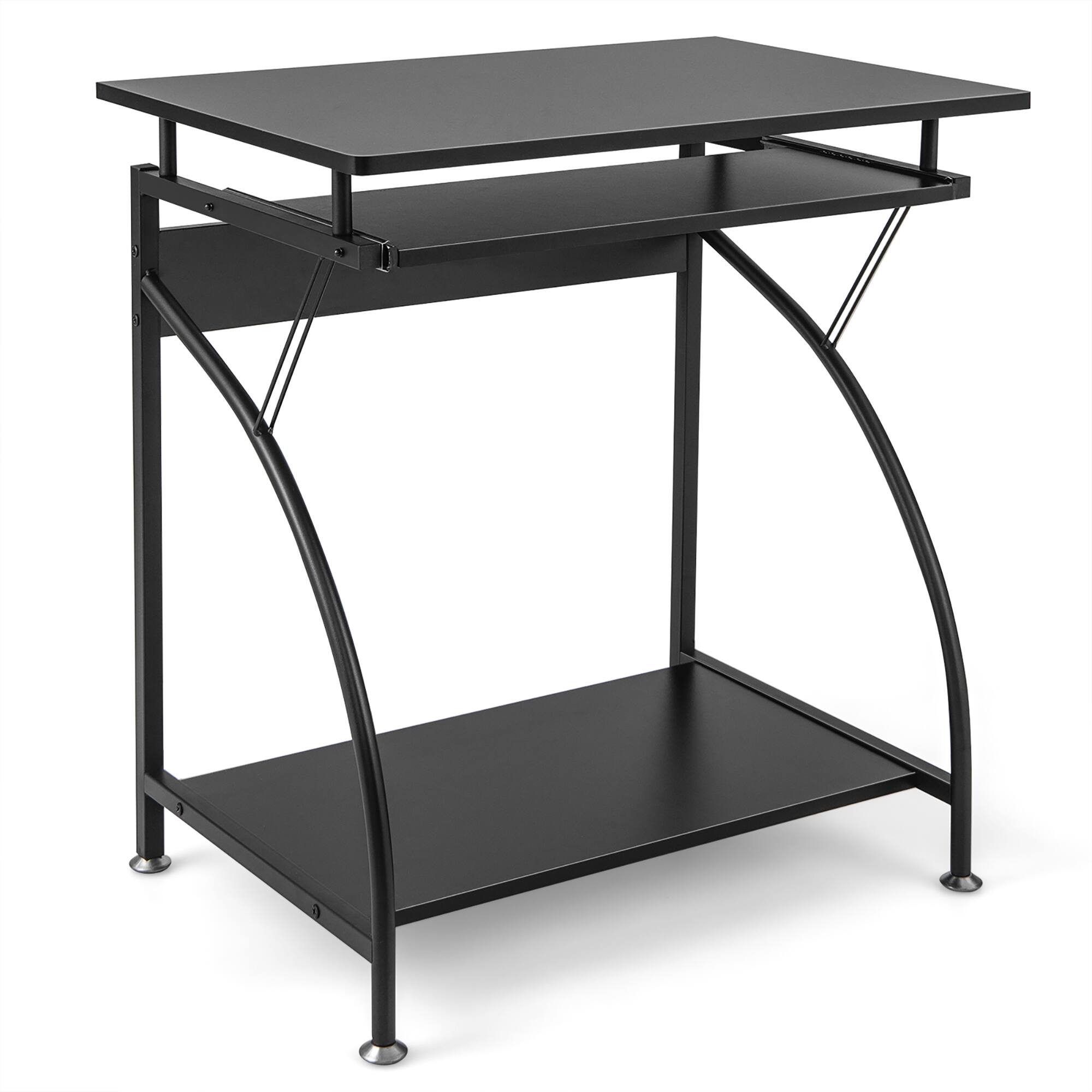 Alt View 9. Gymax - Gymax 27.5'' Small Laptop Computer Desk w/ Keyboard Tray Home Office Desk Workstation - Black.