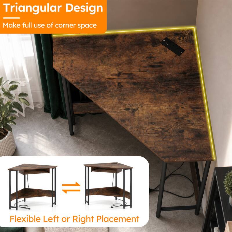 Triangular Design  
Make full use of corner space  

Flexible Left or Right Placement
