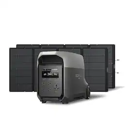 EcoFlow - DELTA 3 Ultra Portable Power Station with 2*400W Solar Panel,3600W AC Output,Solar Generator for Home Use,Emergency (3096 Wh Capacity)