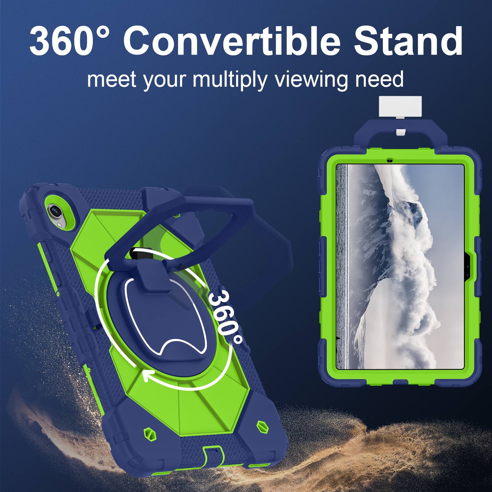 360° Convertible Stand  
meet your multiply viewing need