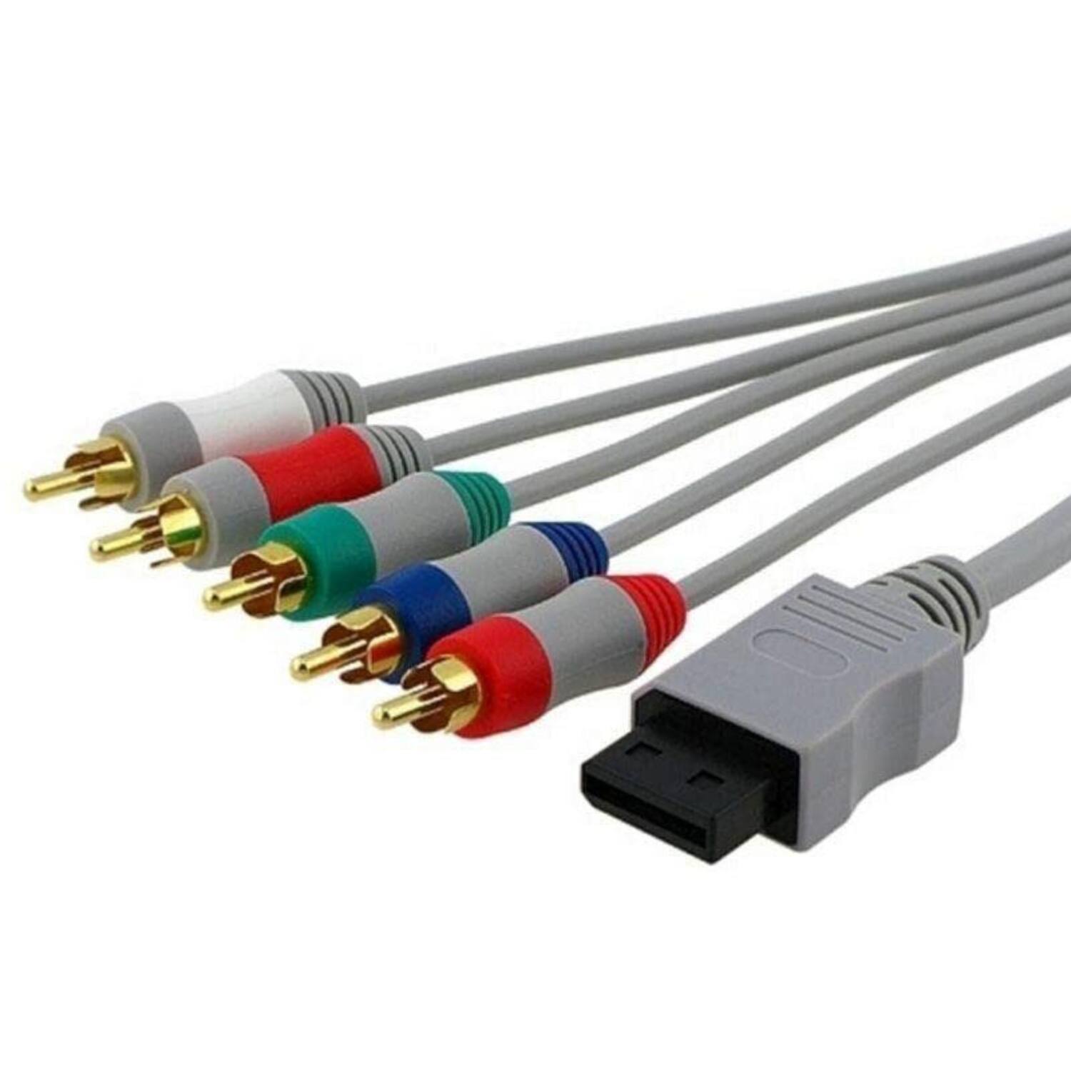 Angle. Stock Preferred - 6ft High-Definition Component HD AV Cable for Nintendo - Grey.