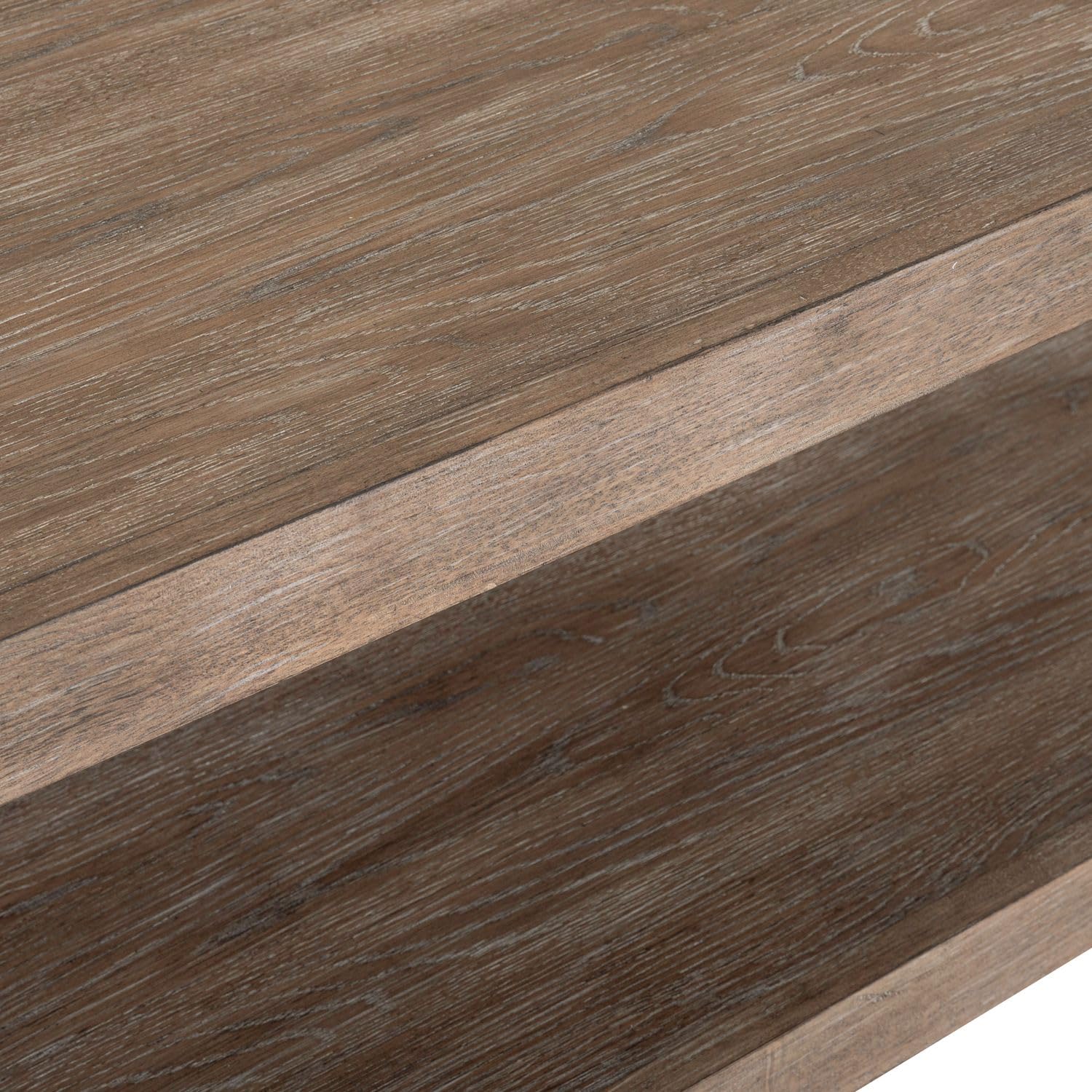 Alt View 4. Liberty Furniture Industries - Living Room Rectangular Cocktail Table with Wheels - Burnished Clay Oak Wood - Burnished Clay.