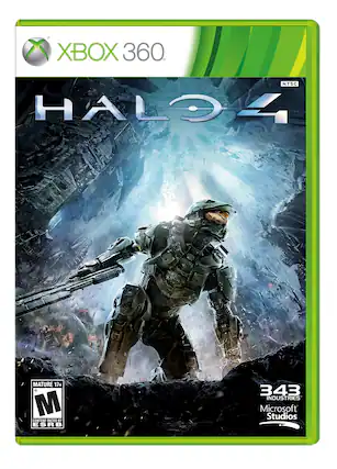 XBOX 360, NTSC, HALO 4, MATURE 17+, M CONTENT RATED BY ESRB, 343 INDUSTRIES, Microsoft Studios - M (Mature 17+)
