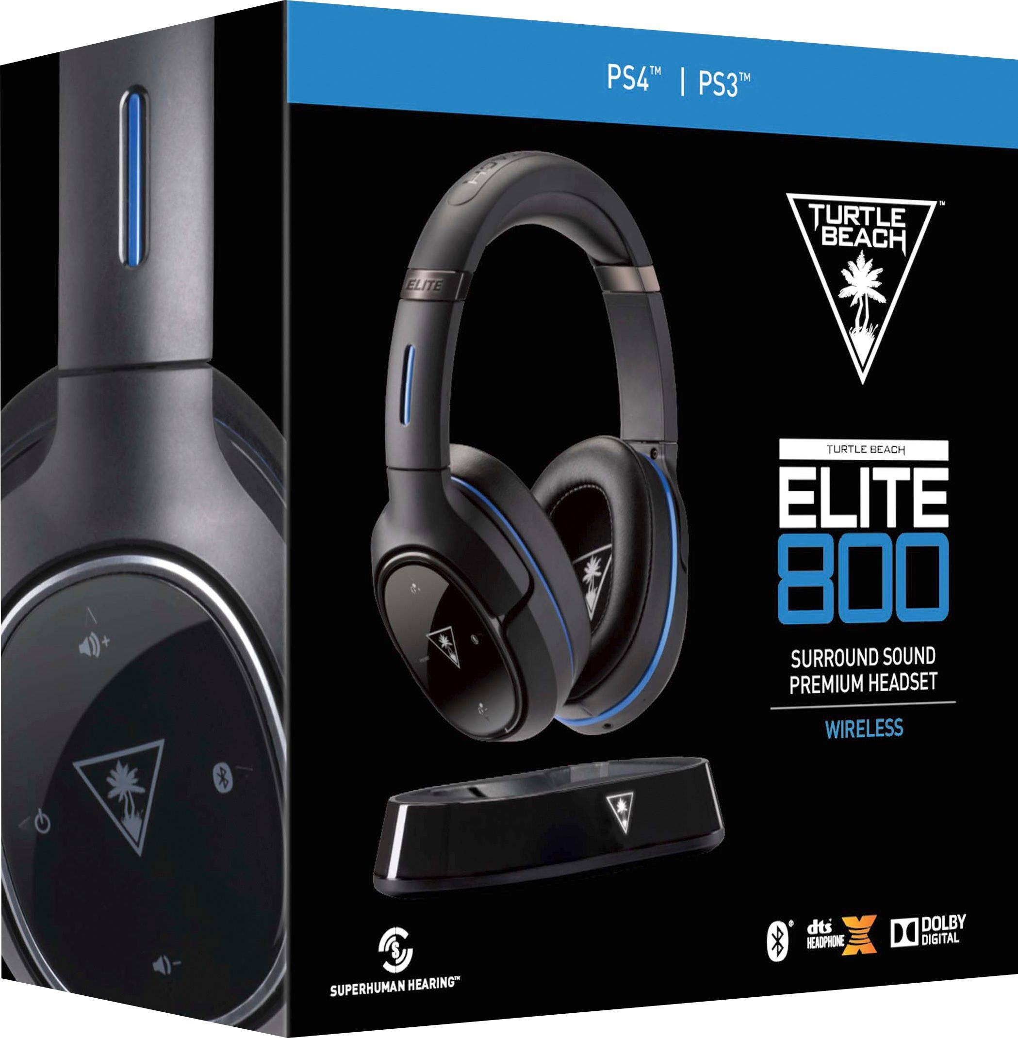 Alt View 19. Turtle Beach - Elite 800 Wireless DTS 7.1-Channel Surround Sound Gaming Headset for PlayStation 3, PlayStation 4 and Mobile - Black.