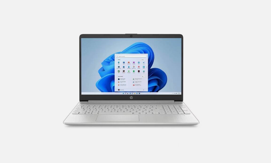 Front. HP - HP 15-dy2035tg LAPTOP 15.6" FHD i3-1125G4 8GB RAM 256GB SSD Intel® UHD Graphics WIN10 SILVER - Silver.