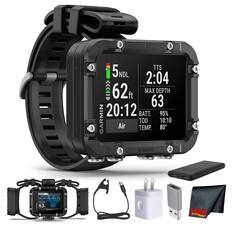 TTS 5NDL NDL 2:04 62 MAX DEPTH 63 20:12 BATT. 95% GARMIN Air TEMP. TOD 10:10 80° DESCENT