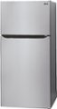 Left Zoom. LG - 23.8 Cu. Ft. Top-Freezer Refrigerator with Ice Maker - Stainless steel.