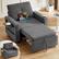 Front. Dyonery - Dyonery Sleeper Sofa Chair Bed Convertible Sofa Chair 3-in-1 Pull Out Sofa Bed Dark Gray - Gray.