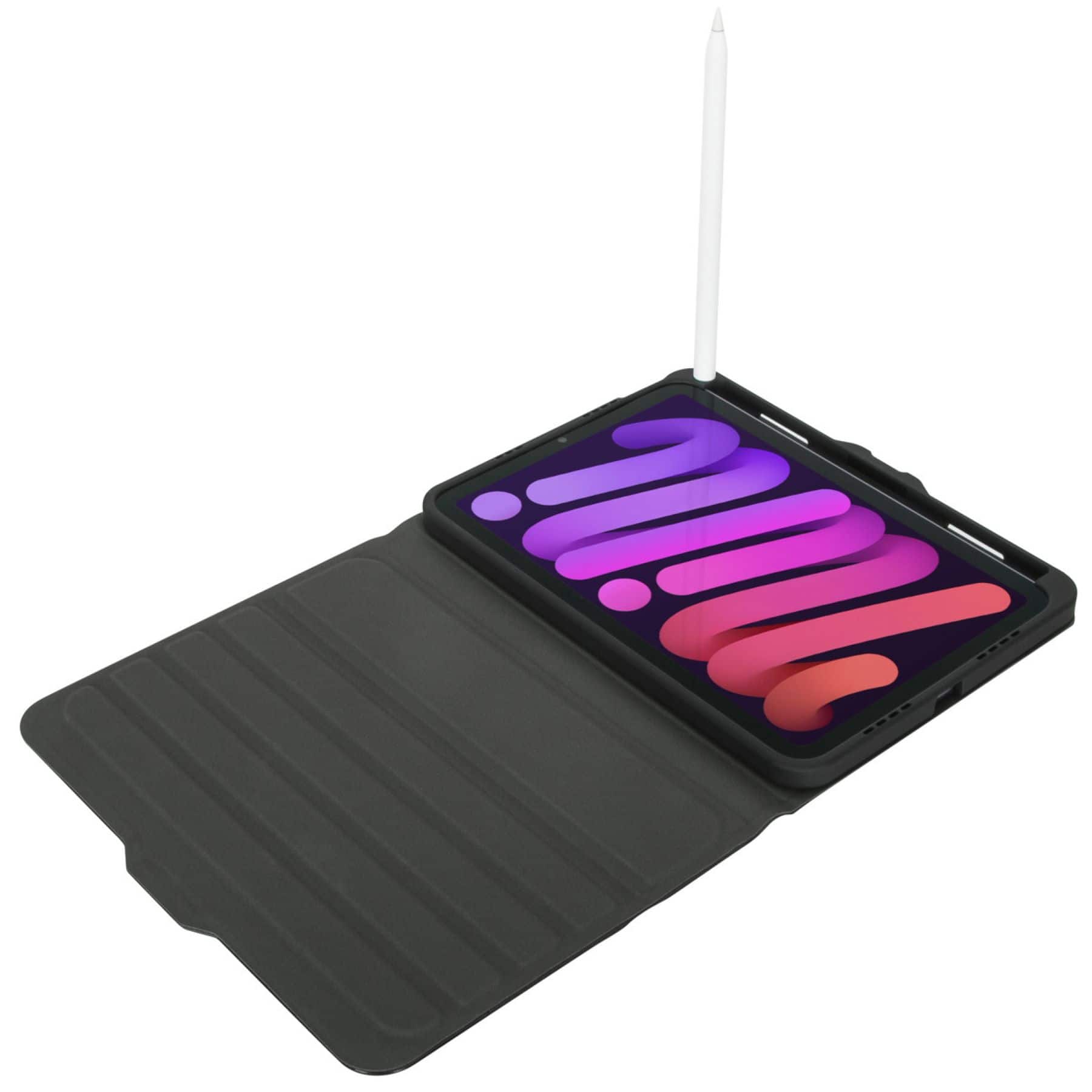 Alt View 22. Targus - VersaVu Slim Antimicrobial Case for Apple iPad mini (A17 Pro) and iPad mini (6th generation 2021) - Black.