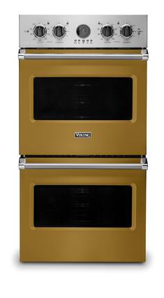 Front. Viking - 27" Built-in Electric Double Wall Oven-Golden Hour - Golden Hour.