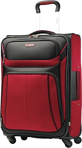 Front Standard. Samsonite - Aspire Sport 25" Expandable Spinner Upright Suitcase - Brick Red/Black.