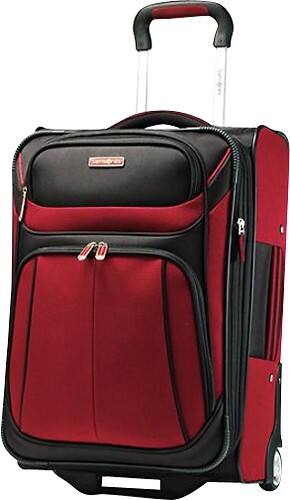 Front Standard. Samsonite - Aspire Sport 21" Expandable Upright Suitcase - Brick Red/Black.