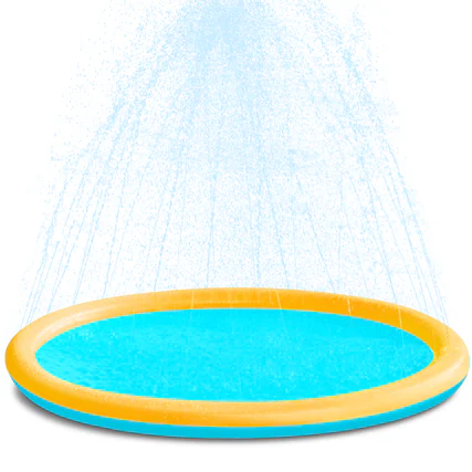 Front. Joyfy - 60" Non-Slip Splash Pad Sprinkler – Outdoor Water Play Mat for Kids, Toddlers & Dogs – Durable Backyard Pool Party Toy.