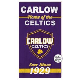 Jardine - Carlow University Celtics 11" x 20" Indoor/Outdoor Home Of The Sign - Purple