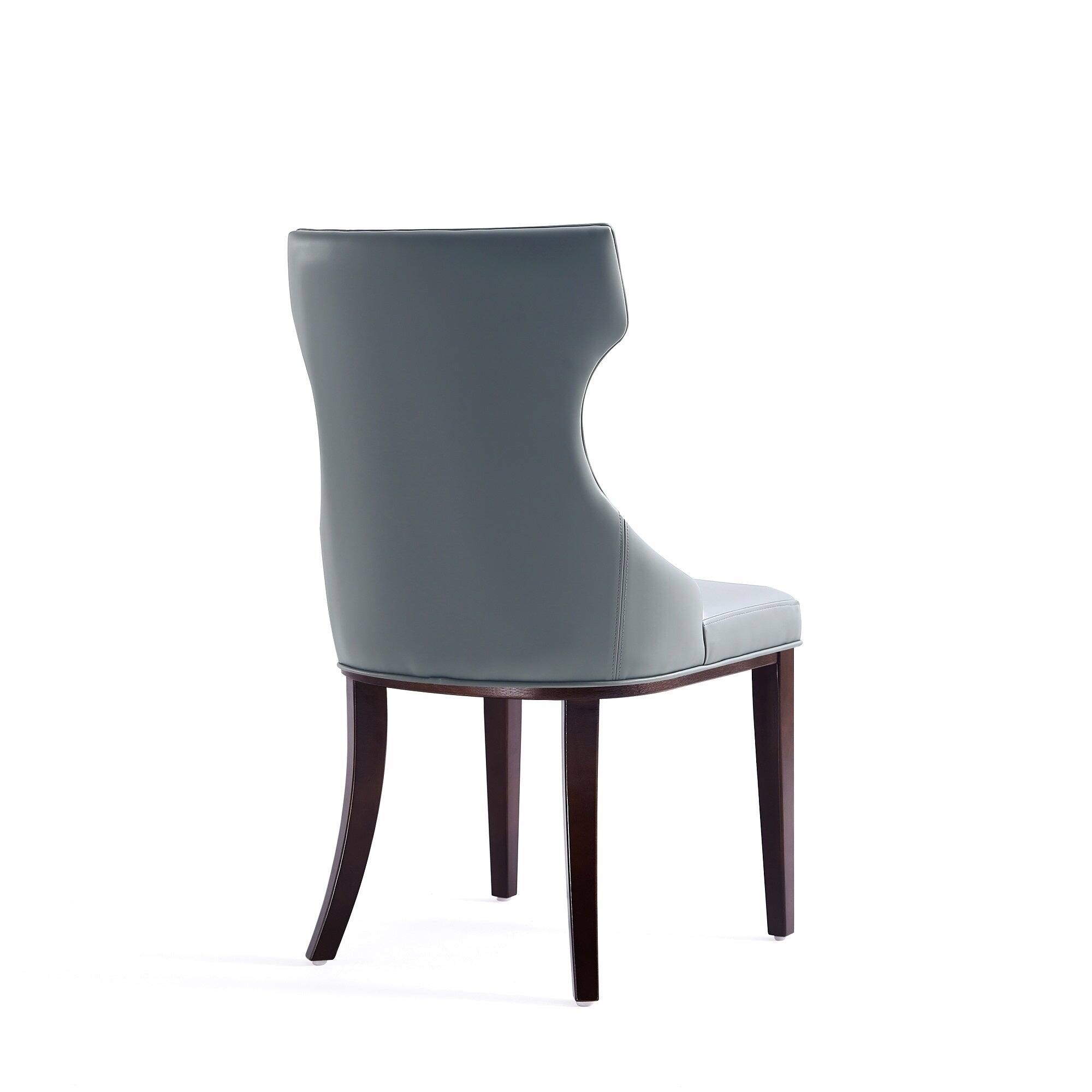 Alt View 3. Manhattan Comfort - Reine Traditional Wood Upholstered Dining Chair - Set of 4 - Gray.