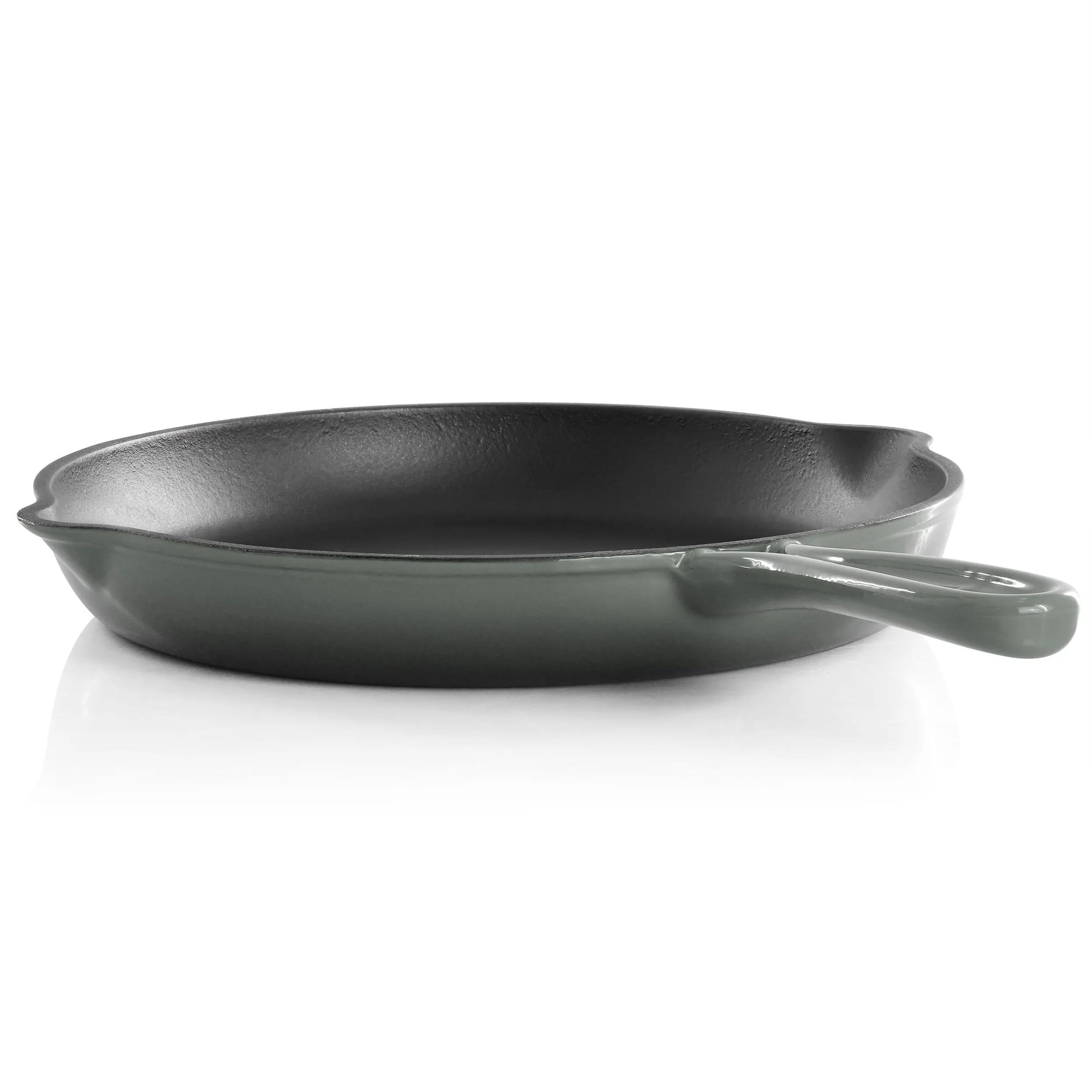 Alt View 1. Mega Chef - MegaChef Round 10.25 Inch Enameled Cast Iron Skillet in Gradient Gray - Gray.