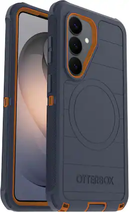 Front. OtterBox - OtterBox - Defender Series Pro Hard Shell for Samsung Galaxy S26 - Navy Canyon (Blue & Orange).