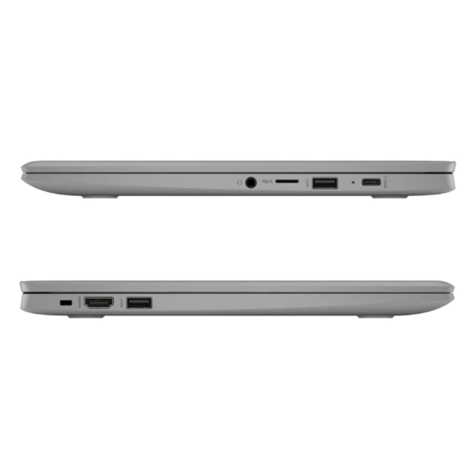 Alt View 4. HP - Chromebook 14a-ne1007ca 14" Intel Celeron N4500 1.10 GHz up to 2.8 GHz 4GB RAM 64GB eMMC ChromeOS - Gray.