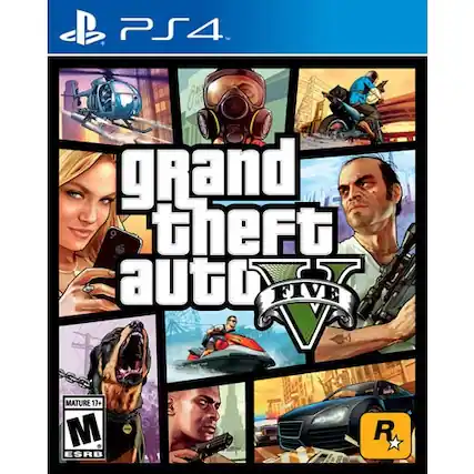 PS4 Grand Theft Auto V Mature 17+ ESRB R - M (Mature 17+)