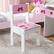 Alt View 5. Qaba - Kids Desk and Chair Set, Study Desk, Student Writing Desk, Drawer, Bedroom & Study Room, 3-6 Years, Bow Pattern - Pink.
