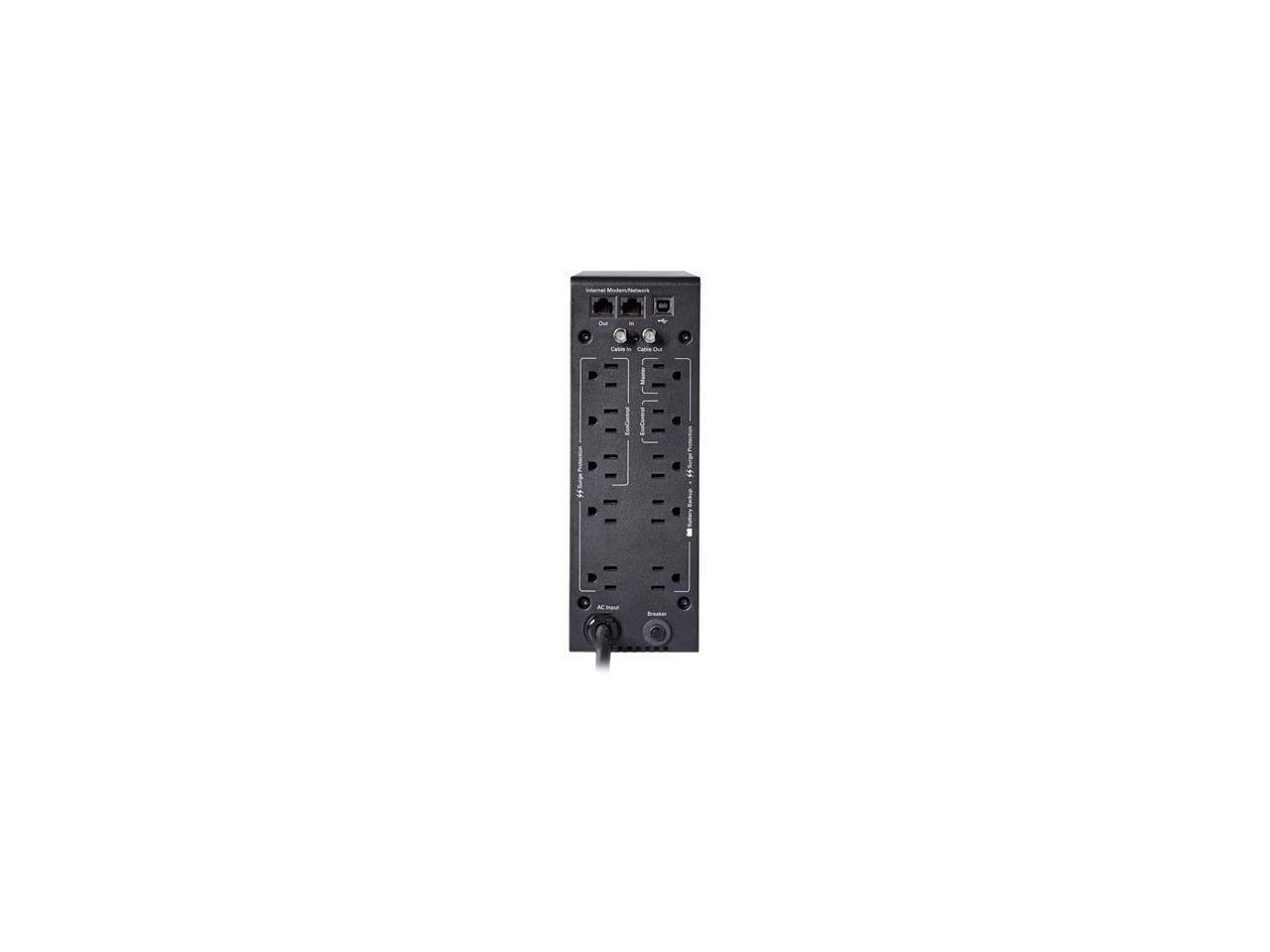Alt View 2. Eaton - Eaton 5S1500LCD 1500VA 900W LCD Line-Interactive UPS - 10 x NEMA 5-15R - Black.