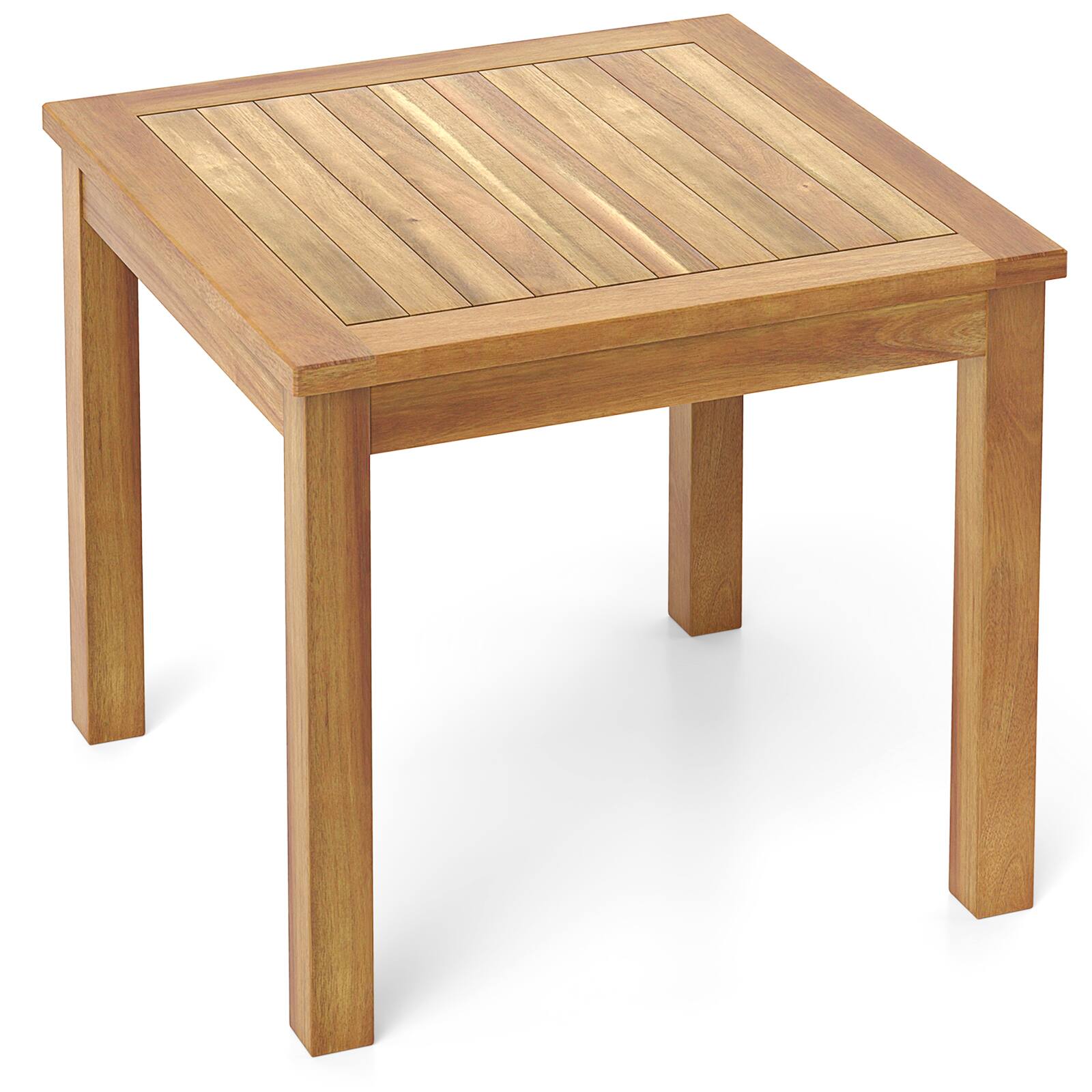 Alt View 8. Gymax - Gymax Outdoor Square Teak Wood End Table Coffee Table for Porch Deck Garden Patio - Natural.