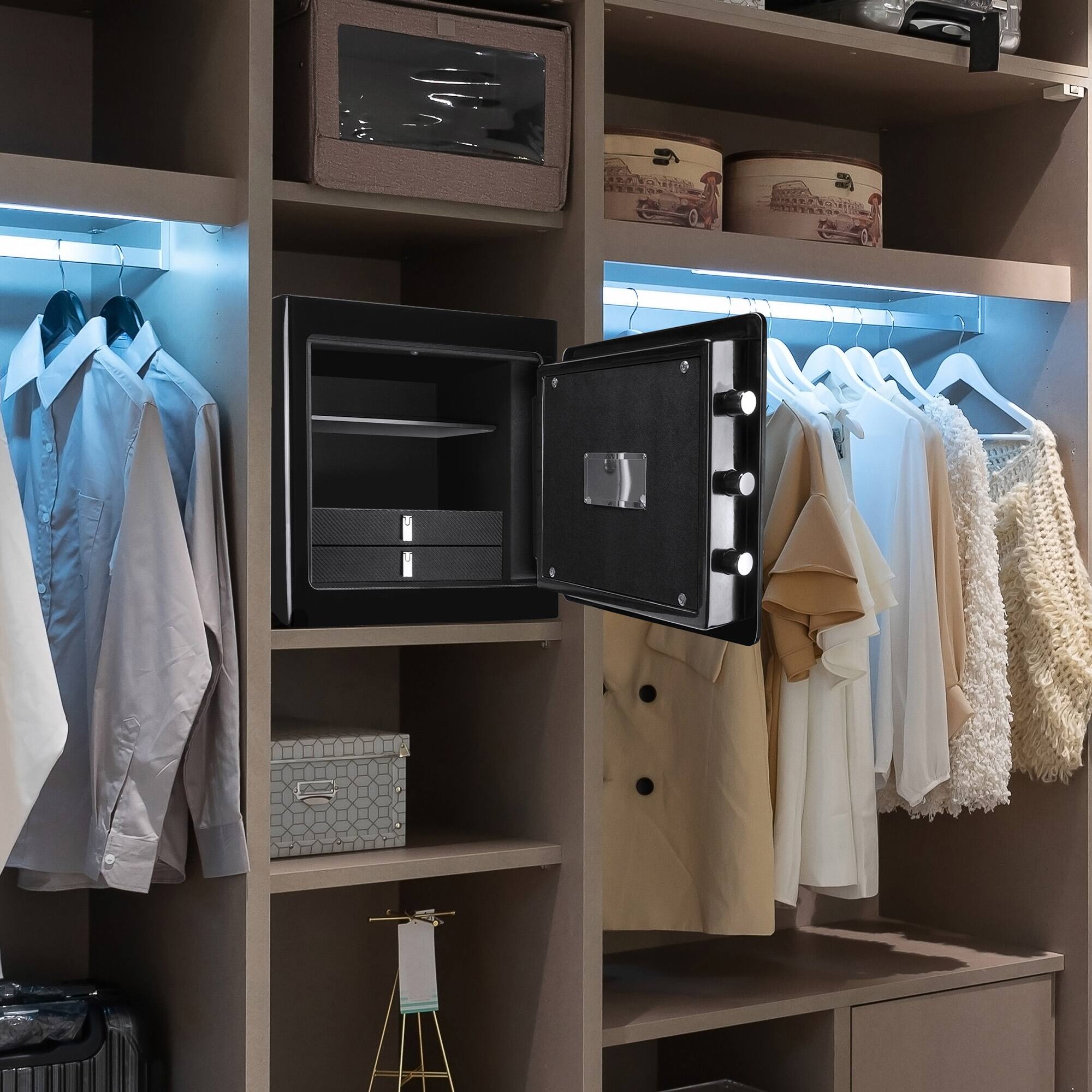 Alt View 5. Barska - Digital Keypad Fireproof Jewelry Safe 1.01 Cu Ft - Black.