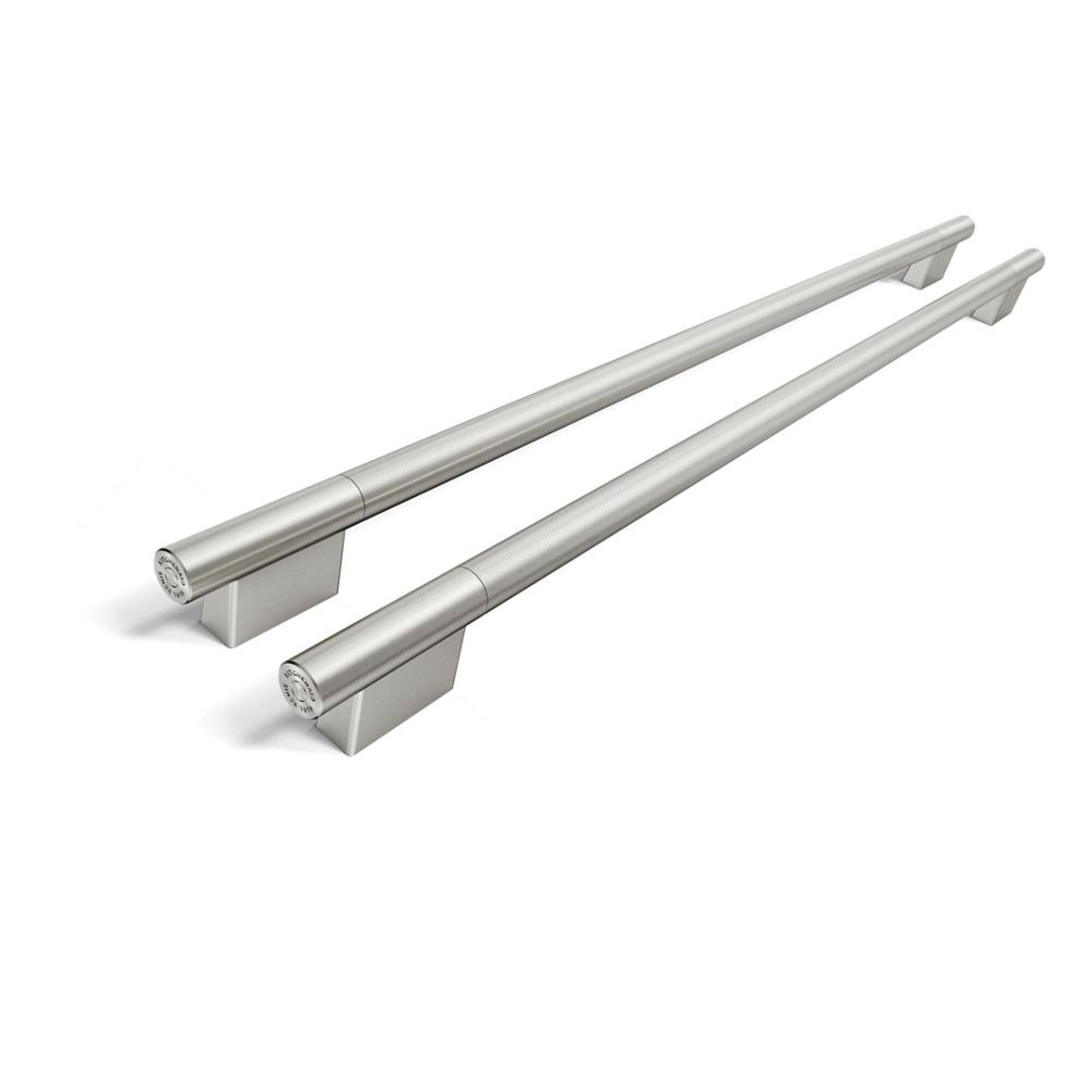 Front. KitchenAid - Handle Hardware Accessory Kit for 42" Built-In Side-by-Side Refrigerator - Monochromatic Stainless Steel.