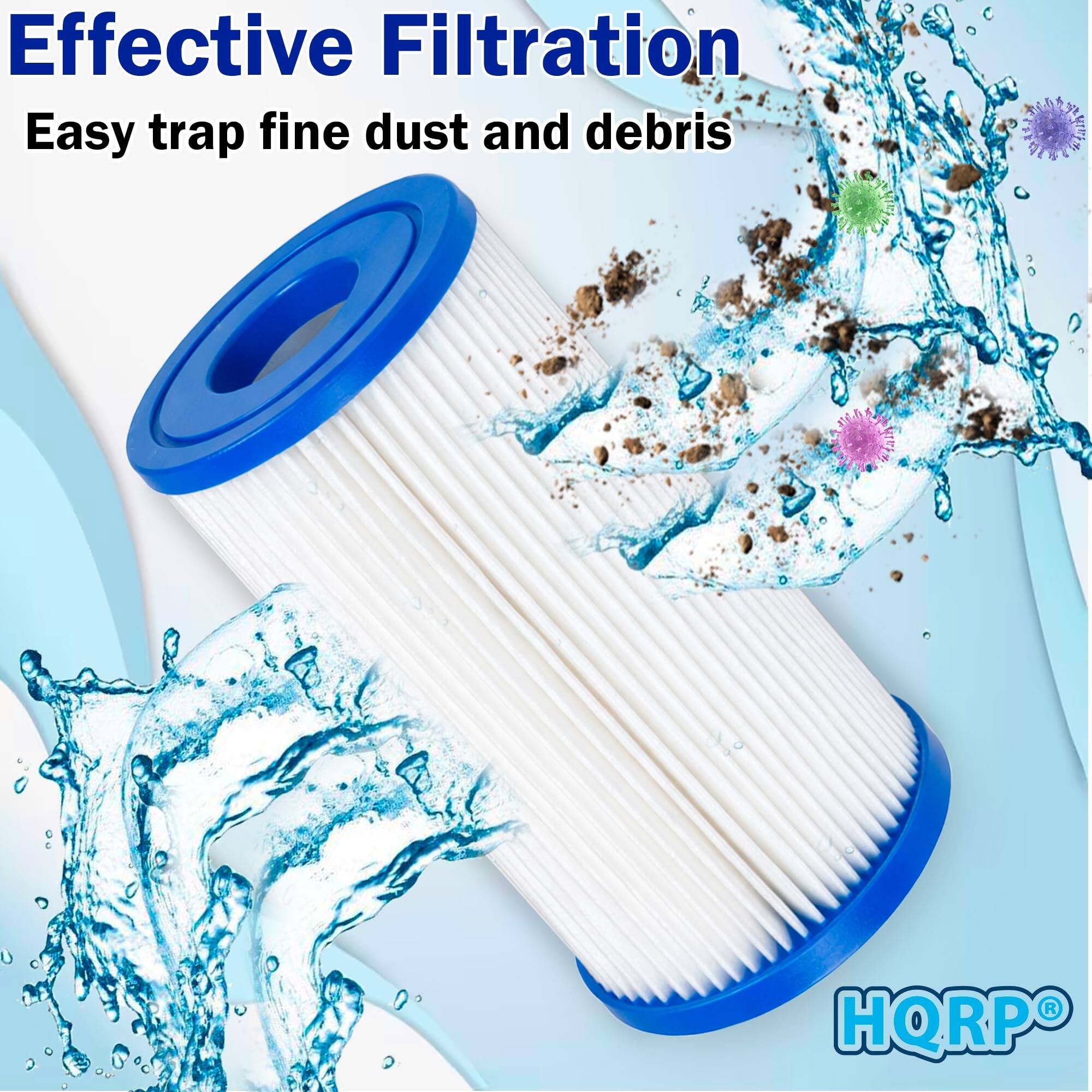 Effective Filtration  
Easy trap fine dust and debris  

HQRPO