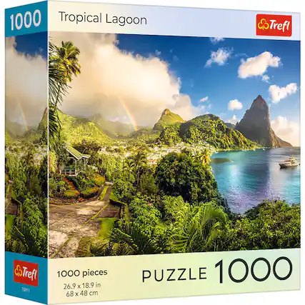 1000 Tropical Lagoon
Trefl
10911
1000 pieces
26.9 x 18.9 in
68 x 48 cm
PUZZLE 1000