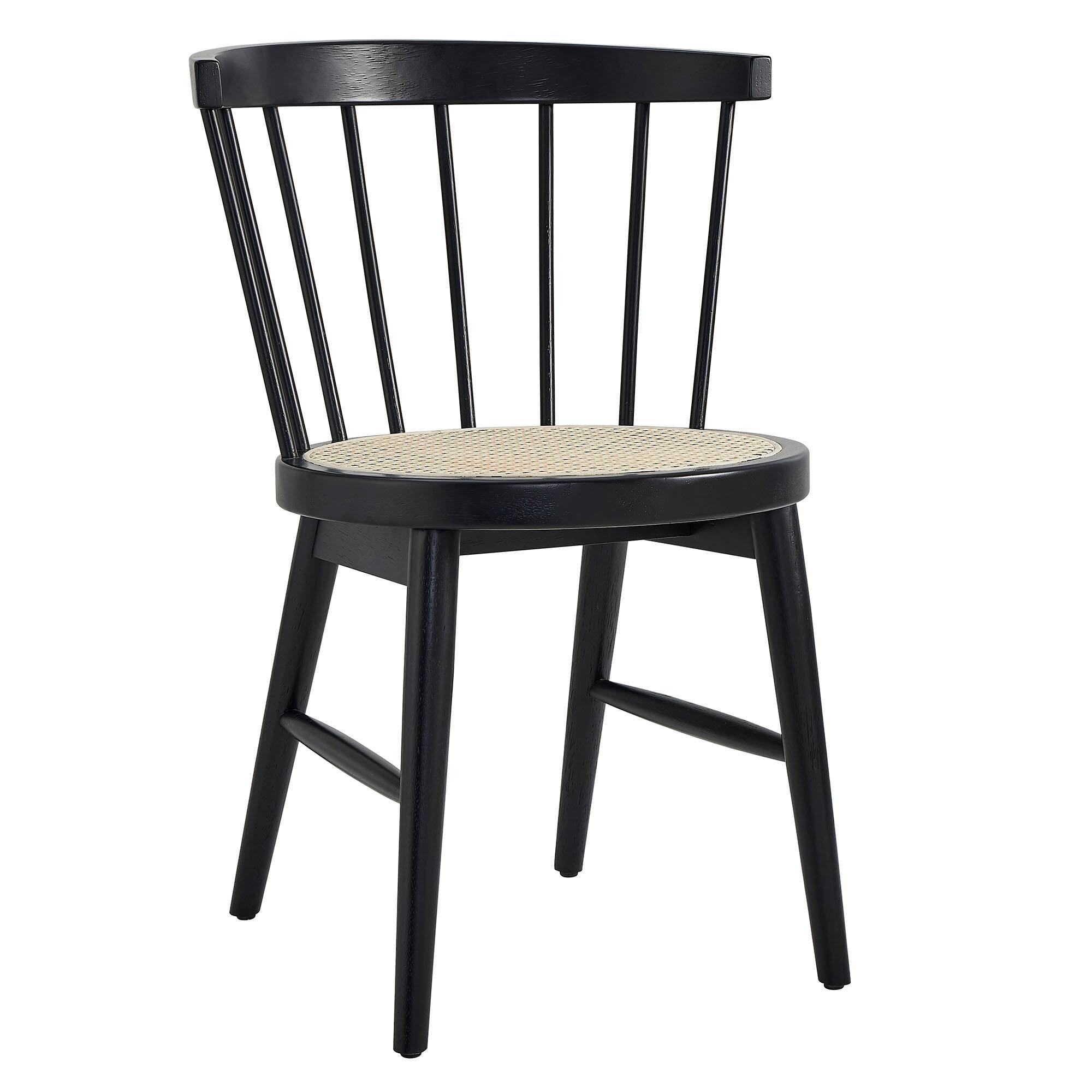 Back. Modway - Lykke Curved Spindle Back Dining Chairs Set of 2 by Modway - Black.
