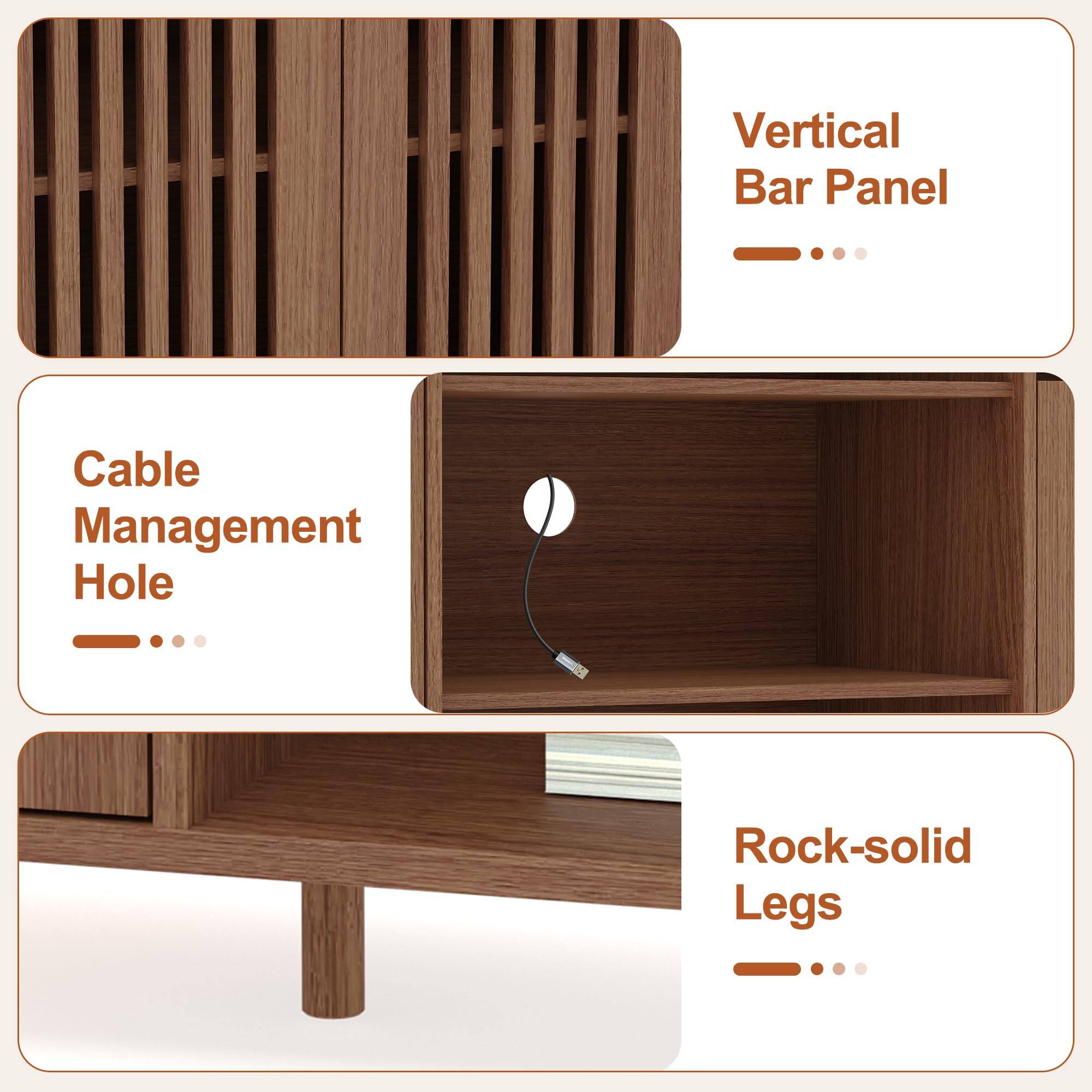 Vertical Bar Panel  
Cable Management Hole  
Rock-solid Legs