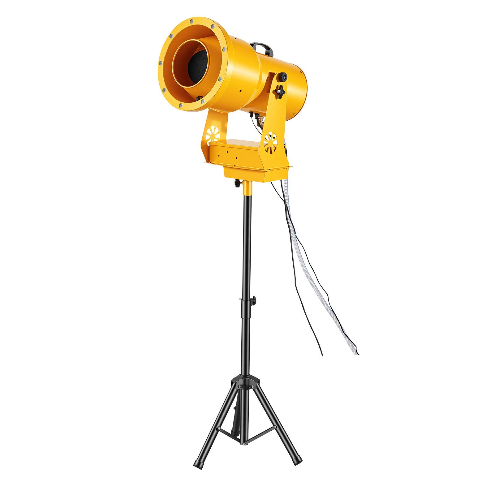 Alt View 5. VEVOR - Foam Machine, Auto Oscillation Foam Cannon Party Machine, Bubble Cannon with Fan,3-Color LED Lights&Triangular Structure - Yellow.