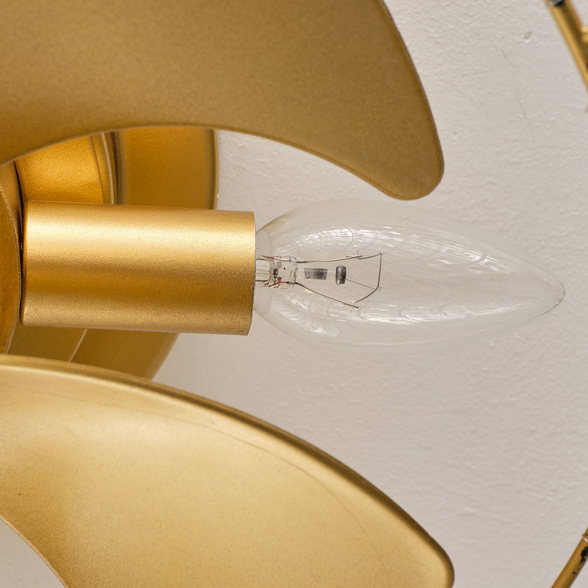 Alt View 5. Vaczon - 20" Modern Luxury Crystal Flush Mount Caged Ceiling Fan with Light and Remote, 6-Speed DC Motor - Gold.