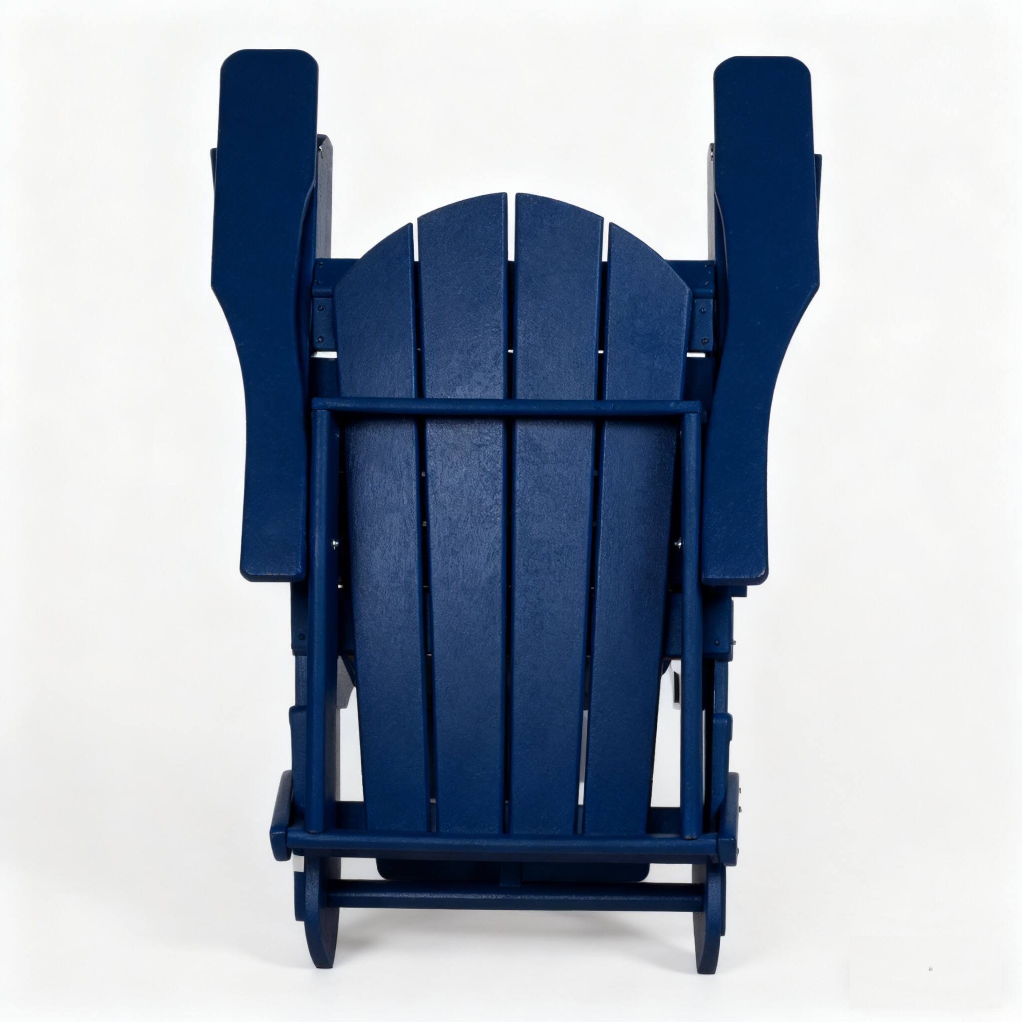 Angle. Bestier - Folding Patio Adirondack Chair, All-Weather HDPE Outdoor Chair for Poolside Backyard Lawn Decks Gardens - Blue.
