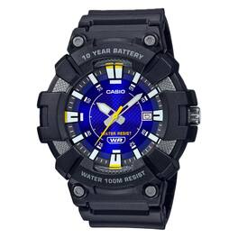 Casio - Men's Sport Watch with Blue Dial - MW-610H-2AVCF - Black